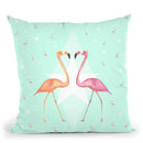 Minteet Flamingo Throw Pillow By Monika Strigel