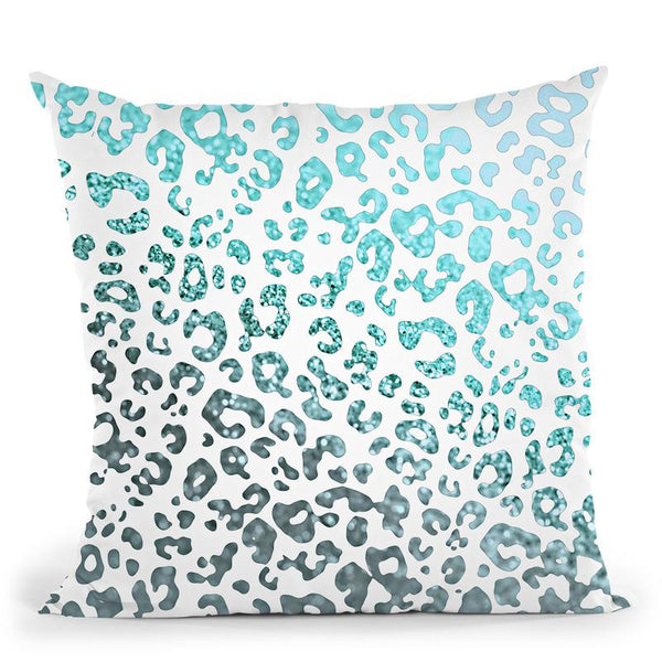 Monis Glitter Leo Mint Throw Pillow By Monika Strigel