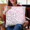Monis Glitter Leo Pink Throw Pillow By Monika Strigel