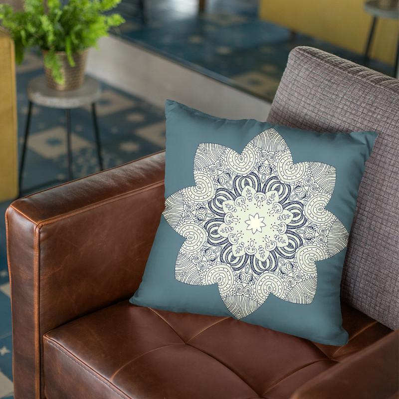 Nordic Star Pale Mint Throw Pillow By Monika Strigel