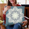 Nordic Star Pale Mint Throw Pillow By Monika Strigel