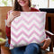 Nude Pink Chevron Throw Pillow By Monika Strigel