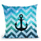 Party Chevron Teal Throw Pillow By Monika Strigel