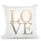 Gatsby Gold Love Throw Pillow By Monika Strigel