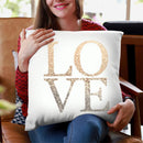 Gatsby Gold Love Throw Pillow By Monika Strigel