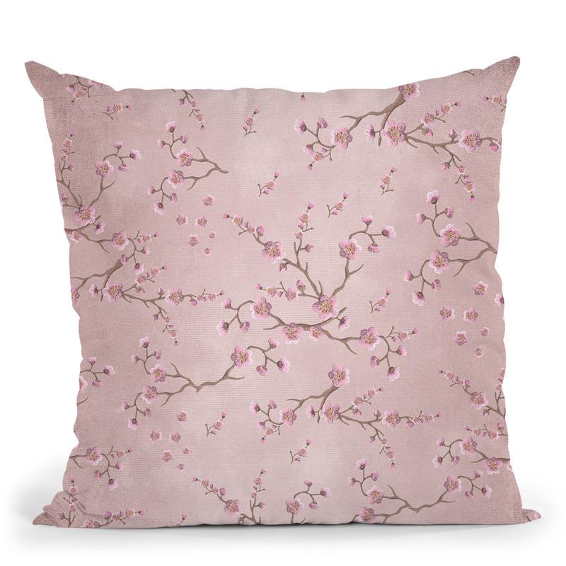 Sakura Love Ballerina Blush Throw Pillow By Monika Strigel