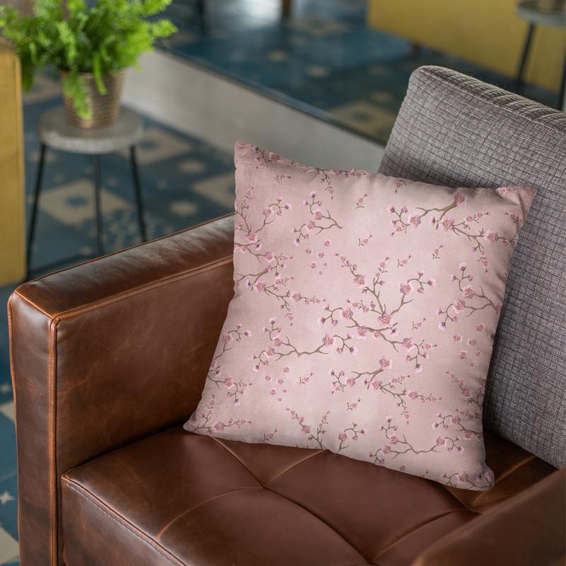 Sakura Love Ballerina Blush Throw Pillow By Monika Strigel