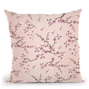 Sakura Love Light Blush Throw Pillow By Monika Strigel