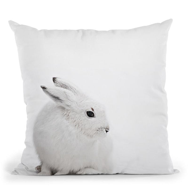 Scandi Arctic Hare Throw Pillow By Monika Strigel