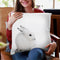 Scandi Arctic Hare Throw Pillow By Monika Strigel