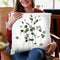 Scandi Eucalyptus Light Silver Throw Pillow By Monika Strigel