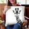 Scandi Giraffe Black White Throw Pillow By Monika Strigel