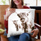 Scandi Highland Cattle Lulu And Sarah I Throw Pillow By Monika Strigel