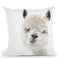 Scandi Peeky Alpaca White Throw Pillow By Monika Strigel