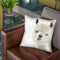 Scandi Peeky Alpaca White Throw Pillow By Monika Strigel