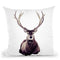 Scandi Stag In Snowbed Throw Pillow By Monika Strigel