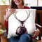 Scandi Stag In Snowbed Throw Pillow By Monika Strigel