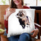 Scandi White Ram Throw Pillow By Monika Strigel