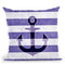 Stone Vintage Navy Anchor Throw Pillow By Monika Strigel