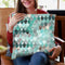 Summer Mermaid Pale Mint Throw Pillow By Monika Strigel