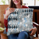 Summer Mermaid Silver Blue Throw Pillow By Monika Strigel
