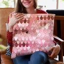 Summer Mermaid Rose Pink Gold Throw Pillow By Monika Strigel
