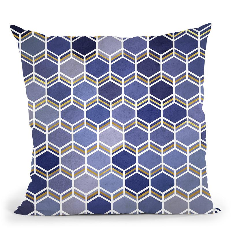 Take The Cake Indigo Throw Pillow By Monika Strigel