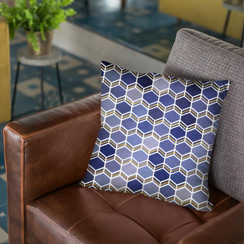 Take The Cake Indigo Throw Pillow By Monika Strigel