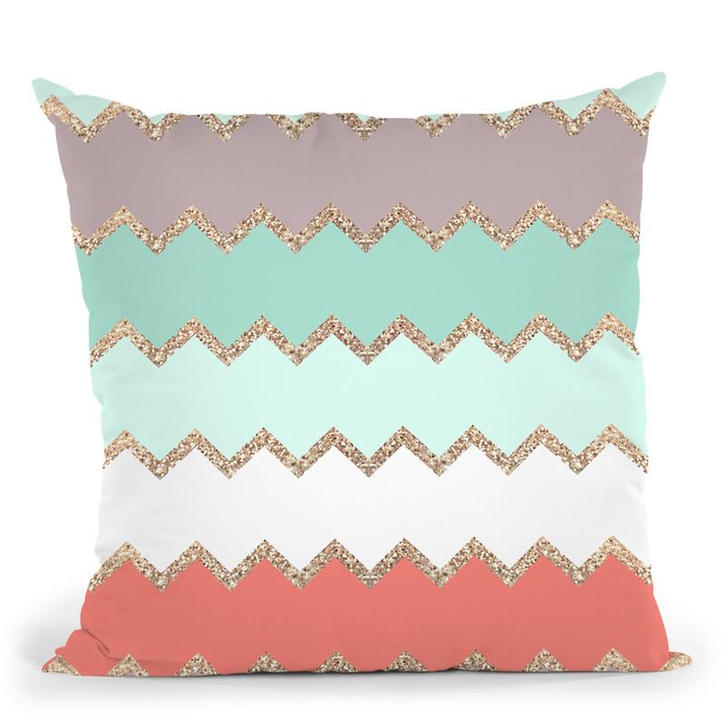 Avalon Coral Throw Pillow By Monika Strigel