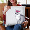 Wintercat Red Bow Throw Pillow By Monika Strigel