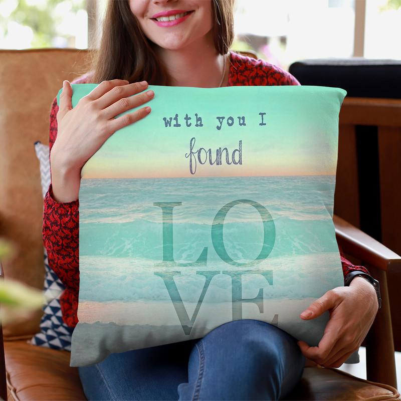 With You I Found Love Throw Pillow By Monika Strigel