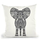 Aztec Elephant Throw Pillow By Monika Strigel