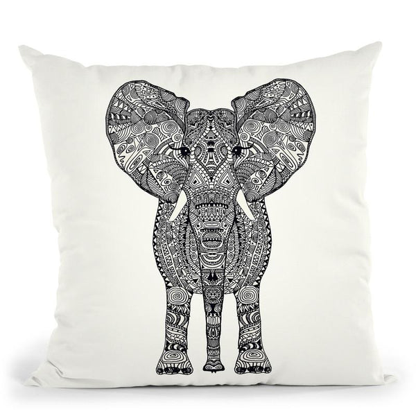 Aztec Elephant Throw Pillow By Monika Strigel