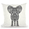 Aztec Elephant Throw Pillow By Monika Strigel