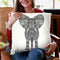 Aztec Elephant Throw Pillow By Monika Strigel