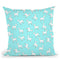 Baby Lama Pattern Mint Throw Pillow By Monika Strigel