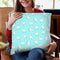 Baby Lama Pattern Mint Throw Pillow By Monika Strigel