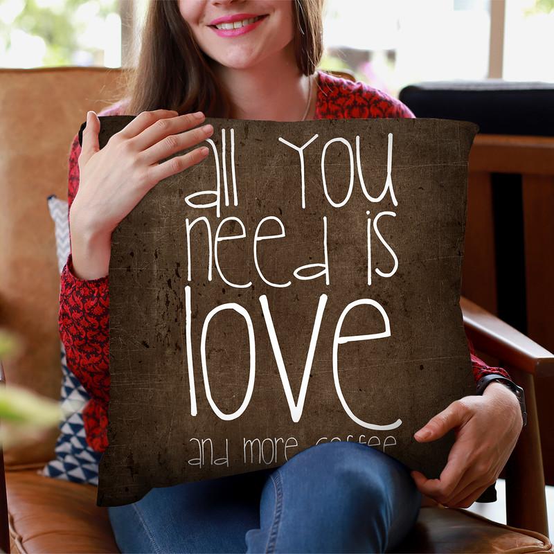 Coffee Love Throw Pillow By Monika Strigel