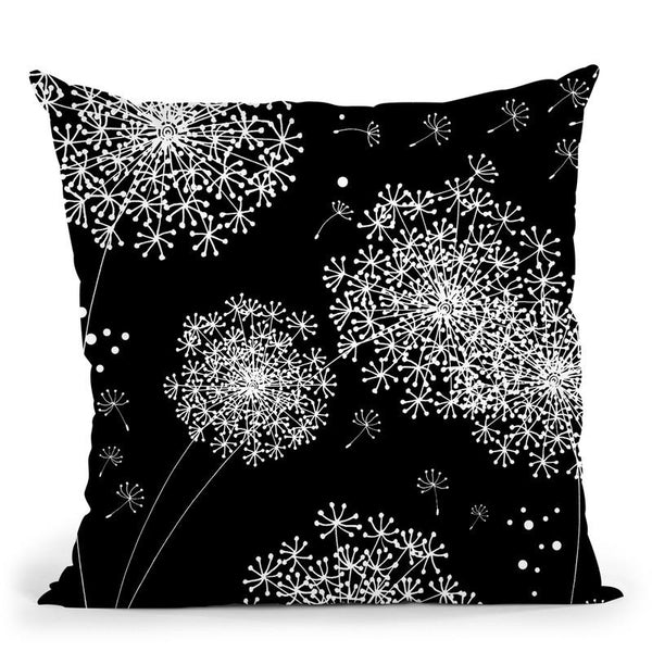 Dandelion Snowflake Throw Pillow By Monika Strigel