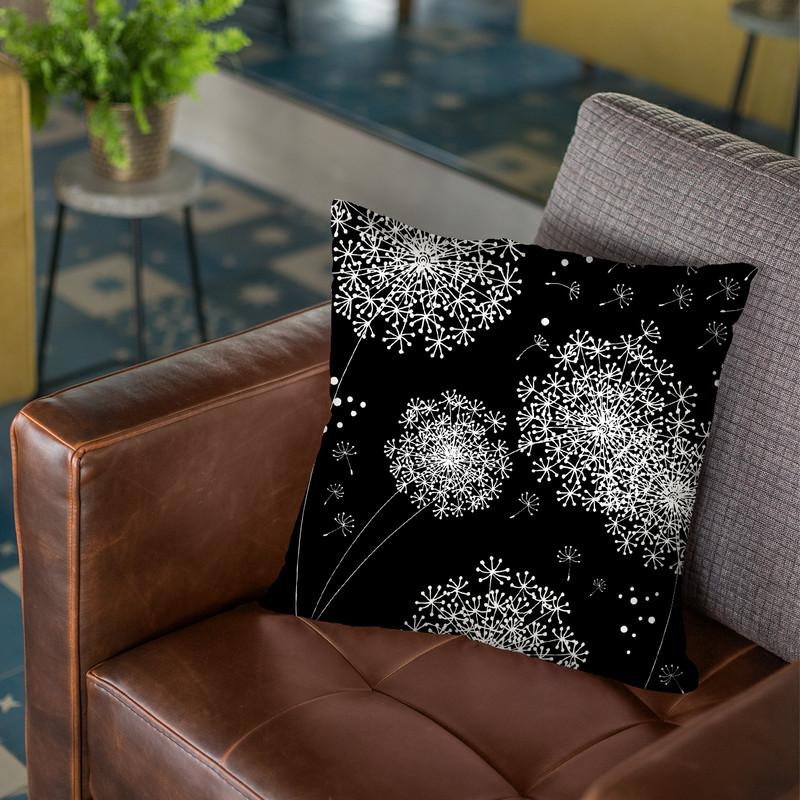Dandelion Snowflake Throw Pillow By Monika Strigel