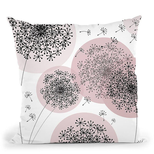 Dandy Wishes Iiabby Pink Throw Pillow By Monika Strigel