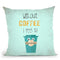 Depresso Mint Throw Pillow By Monika Strigel