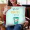 Depresso Mint Throw Pillow By Monika Strigel