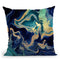 Dramaqueen Gold Indigo Throw Pillow By Monika Strigel