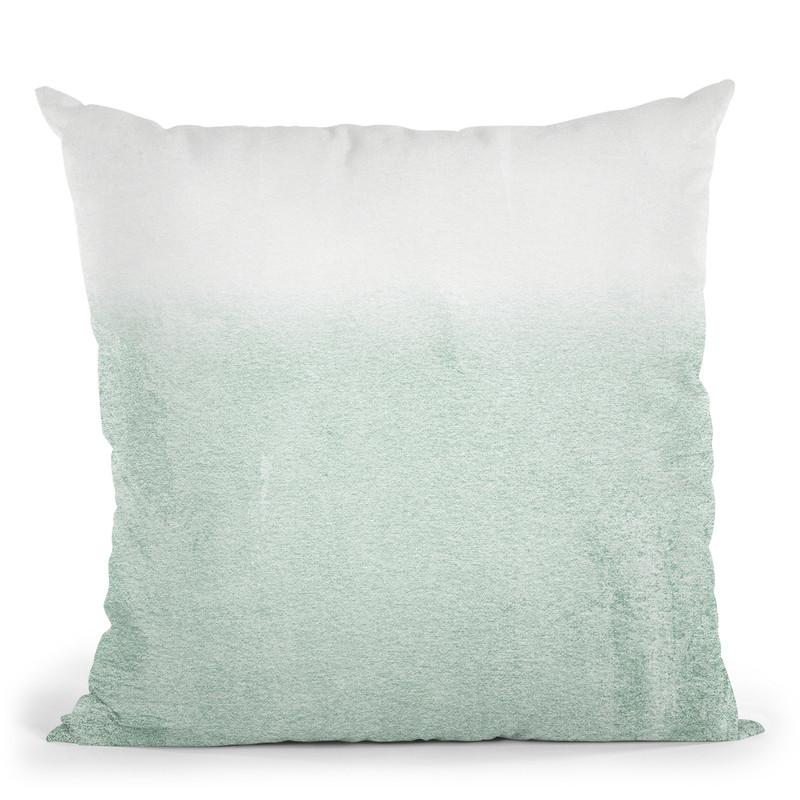 Eucalyptus Green Fading Throw Pillow By Monika Strigel