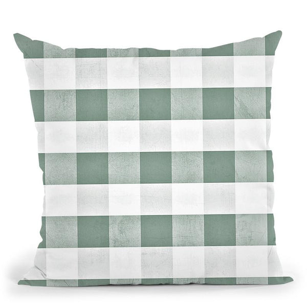 Eucalyptus Green Gingham Throw Pillow By Monika Strigel