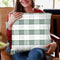 Eucalyptus Green Gingham Throw Pillow By Monika Strigel