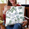 Eucalyptus Watercolor Silver Green Throw Pillow By Monika Strigel