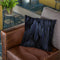 Feathers Dark Blue Throw Pillow By Monika Strigel