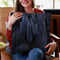 Feathers Dark Blue Throw Pillow By Monika Strigel